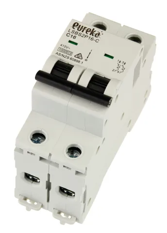MCB EUREKA 2 Pole 10A C Curve 10kA