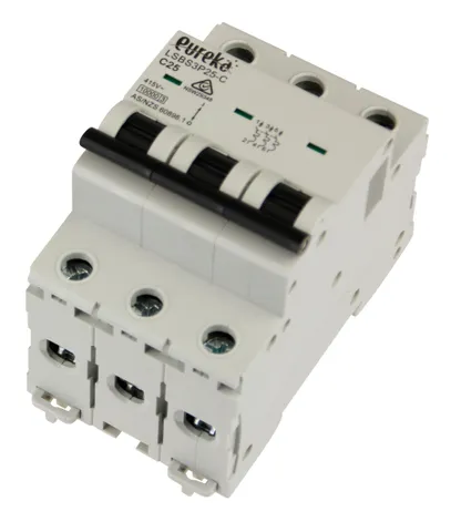 MCB EUREKA 3 Pole 63A C Curve 10kA